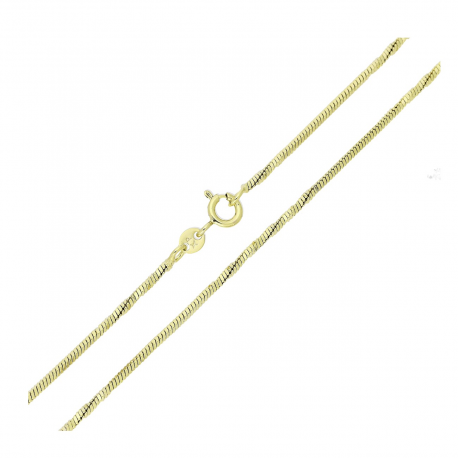 14K ŁAŃCUSZEK POZŁACANY 50 CM 1,6 MM OGON WĘŻA SKRĘCANY XUPING 83931
