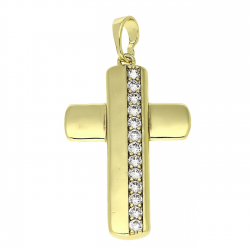 14K ZAWIESZKA POZŁACANA 39/19 MM KRZYŻYK XUPING 83934