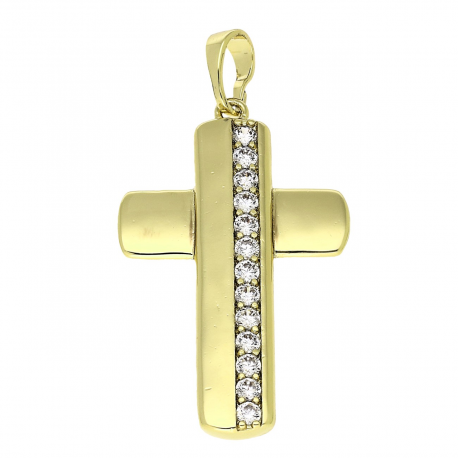 14K ZAWIESZKA POZŁACANA 39/19 MM KRZYŻYK XUPING 83934