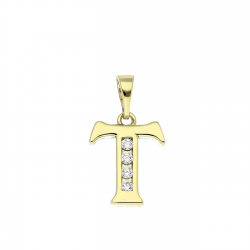 14K ZAWIESZKA POZŁACANA 21 MM TRADYCYJNA LITERKA XUPING 83943