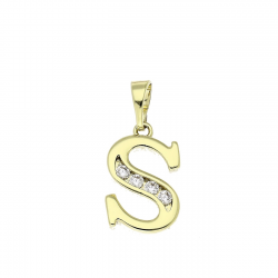 14K ZAWIESZKA POZŁACANA 21 MM TRADYCYJNA LITERKA XUPING 83944