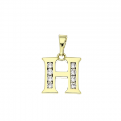 14K ZAWIESZKA POZŁACANA 21 MM TRADYCYJNA LITERKA XUPING 83948