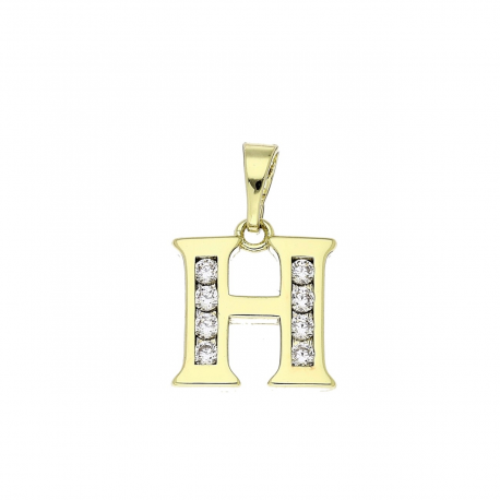 14K ZAWIESZKA POZŁACANA 21 MM TRADYCYJNA LITERKA XUPING 83948