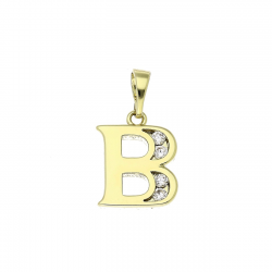 14K ZAWIESZKA POZŁACANA 21 MM TRADYCYJNA LITERKA XUPING 83952