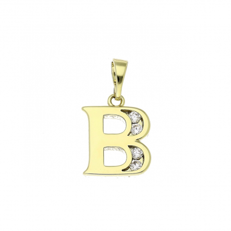 14K ZAWIESZKA POZŁACANA 21 MM TRADYCYJNA LITERKA XUPING 83952