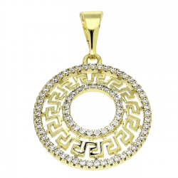 14K ZAWIESZKA POZŁACANA 31/21 MM GRECKI KRĄG XUPING 83963