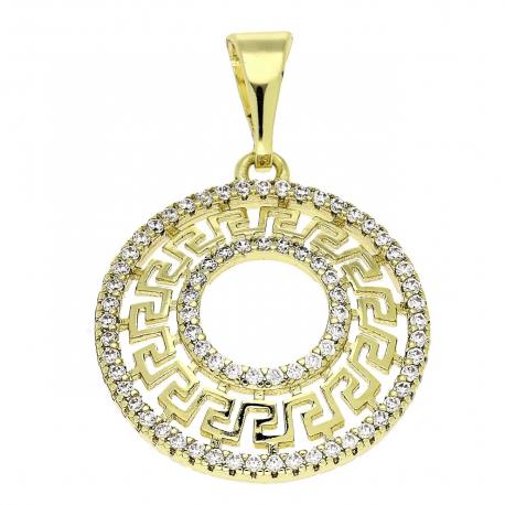 14K ZAWIESZKA POZŁACANA 31/21 MM GRECKI KRĄG XUPING 83963
