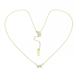 14K CELEBRYTKA POZŁACANA 47+5 CM BRYLANTOWA KOKARDKA XUPING 83969