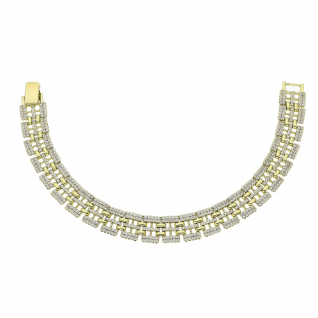 14K BRANSOLETKA POZŁACANA 18,5 CM 11 MM ROYAL LUXURY XUPING 83980