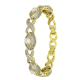14K BRANSOLETKA POZŁACANA 19-17 CM 11 MM ROYAL LUXURY XUPING 83983