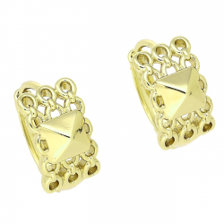 14K KOLCZYKI POZŁACANE 16/9 MM SAMO ZŁOTO XUPING 84016