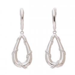 KOLCZYKI PLATYNOWANE 44/15 MM SREBRNA ELEGANCJA XUPING 84120