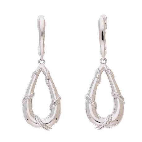 KOLCZYKI PLATYNOWANE 44/15 MM SREBRNA ELEGANCJA XUPING 84120