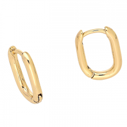 KOLCZYKI POZŁACANE 14/2 MM ZŁOTE ELEGANTKI XUPING 84137