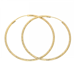 KOLCZYKI POZŁACANE 50/2 MM ZŁOTE KOŁA XUPING 84159