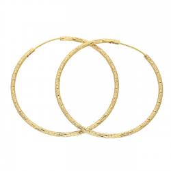 KOLCZYKI POZŁACANE 45/2 MM ZŁOTE KOŁA XUPING 84160