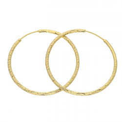 KOLCZYKI POZŁACANE 40/2 MM ZŁOTE KOŁA XUPING 84161