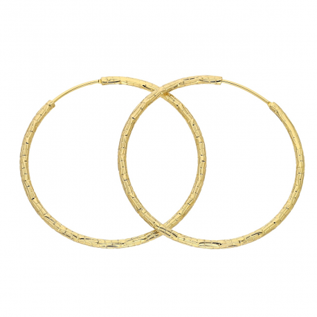 KOLCZYKI POZŁACANE 40/2 MM ZŁOTE KOŁA XUPING 84161