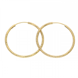 KOLCZYKI POZŁACANE 35/2 MM ZŁOTE KOŁA XUPING 84162