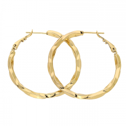 KOLCZYKI POZŁACANE 40/3 MM ZŁOTE KOŁA XUPING 84166