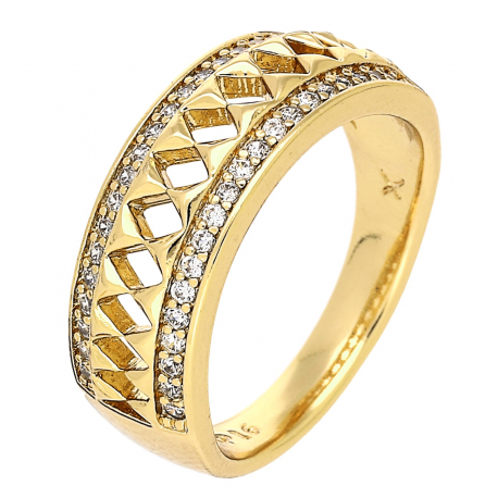 PIERŚCIONEK POZŁACANY 7 MM ELEGANCE XUPING 84197