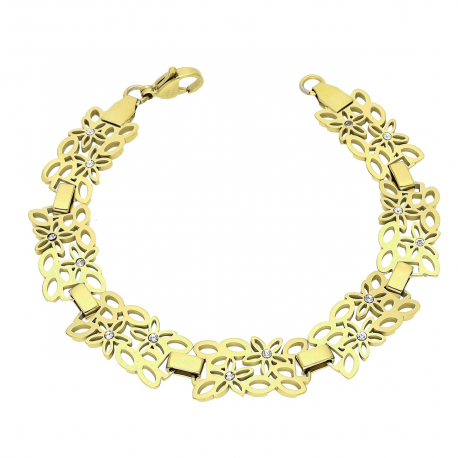 BRANSOLETKA POZŁACANA 18 CM 11 MM S. STEEL TTM XUPING 84260