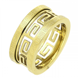 PIERŚCIONEK POZŁACANY 9 MM S. STEEL TTM XUPING 84300