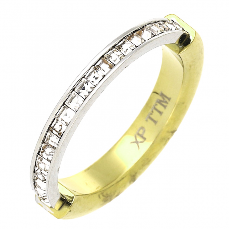 PIERŚCIONEK POZŁACANY 4 MM S. STEEL TTM XUPING 84303
