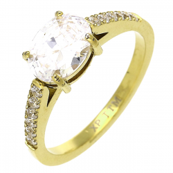 PIERŚCIONEK POZŁACANY 6 MM S. STEEL TTM XUPING 84309