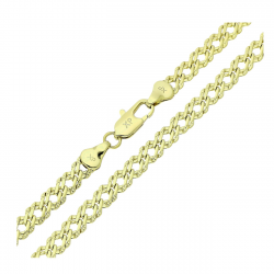 14K ŁAŃCUSZEK POZŁACANY 50 CM 5,6 MM ROMBO DIAMENTOWANE XUPING 84311