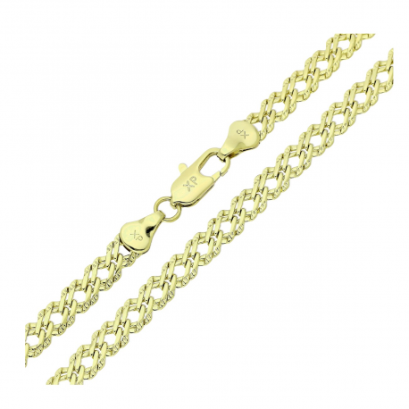 14K ŁAŃCUSZEK POZŁACANY 50 CM 5,6 MM ROMBO DIAMENTOWANE XUPING 84311