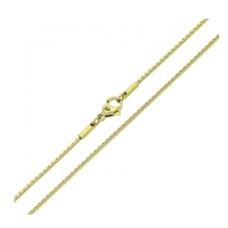14K ŁAŃCUSZEK POZŁACANY 45 CM 1,5 MM ANKIER ZROLOWANY XUPING 84314