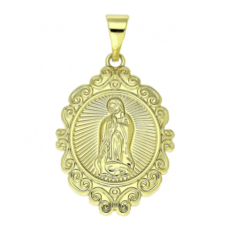 14K ZAWIESZKA POZŁACANA 39/22 MM MEDALIK XUPING 84334