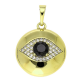 14K ZAWIESZKA POZŁACANA 29/20 MM EYE BLACK DIAMOND XUPING 84335