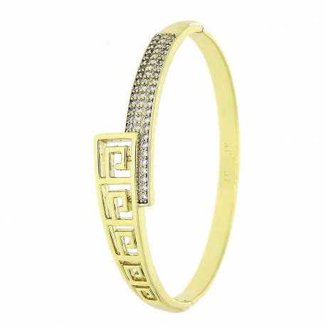 14K BRANSOLETKA POZŁACANA 57/13 MM GRECKI BANGLE XUPING 84349