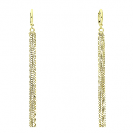 14K KOLCZYKI POZŁACANE 82 MM ŁAŃCUSZKOWE CHWOSTY XUPING 84361