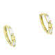 14K KOLCZYKI POZŁACANE 12/2 MM KÓŁECZKA Z BRYLANTAMI XUPING 84371