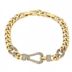 BRANSOLETKA POZŁACANA 19-16,5 CM 12 MM ELEGANCE XUPING 84469