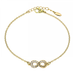 BRANSOLETKA POZŁACANA 18+3 CM 7 MM NIESKOŃCZONOŚĆ XUPING 84485