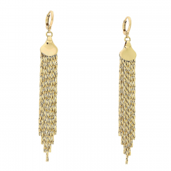 KOLCZYKI POZŁACANE 88/10 MM ŁAŃCUSZKOWE CHWOSTY XUPING 84489