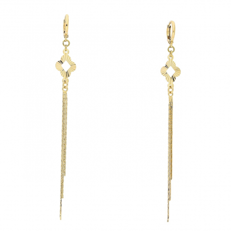 KOLCZYKI POZŁACANE 97/10 MM ŁAŃCUSZKOWE CHWOSTY XUPING 84498