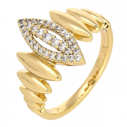 PIERŚCIONEK POZŁACANY 15 MM ELEGANCE XUPING 84574