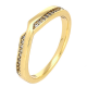 PIERŚCIONEK POZŁACANY 4 MM DELIKATNY Z BRYLANCIKAMI XUPING 84583