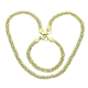 14k ŁAŃCUCH POZŁACANY 50 CM Z BRANSOLETKĄ 20 CM 7,3 MM KRÓLEWSKI XUPING 84676
