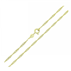 14k ŁAŃCUSZEK POZŁACANY 55 CM 2 MM SINGAPURKA XUPING 84704
