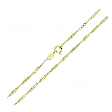 14k ŁAŃCUSZEK POZŁACANY 45 CM 2 MM SINGAPURKA XUPING 84705
