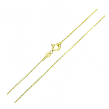 14k ŁAŃCUSZEK POZŁACANY 50 CM 1 MM OGON WĘŻA XUPING 84709