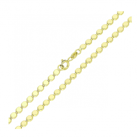 14k ŁAŃCUSZEK POZŁACANY 60 CM 3,2 MM MONETKI XUPING 84711