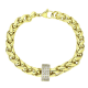 14K BRANSOLETKA POZŁACANA 19 CM 14 MM ELEGANCE XUPING 84732