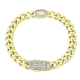 14K BRANSOLETKA POZŁACANA 19,5 CM 9 MM LUXURY XUPING 84733